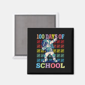 Glückliche 100 Tage Schulkinder, die Astronaut abs Magnet (Vorderseite/Rückseite)