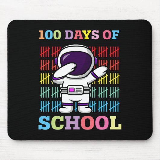 Glückliche 100 Tage Schulkinder, die Astronaut abs Mousepad (Vorne)