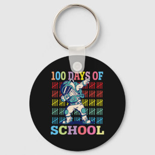 Glückliche 100 Tage Schulkinder, die Astronaut abs Schlüsselanhänger