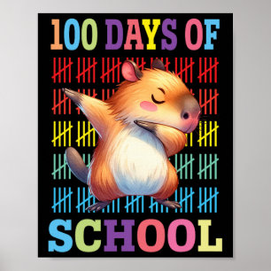 Glückliche 100 Tage Schulkinder, die die Guinea Sc Poster
