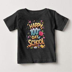 Glückliche 100 Tage Schullehrer Baby T-shirt