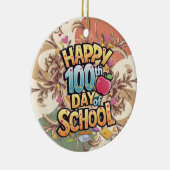Glückliche 100 Tage Schullehrer Keramik Ornament (Rechts)