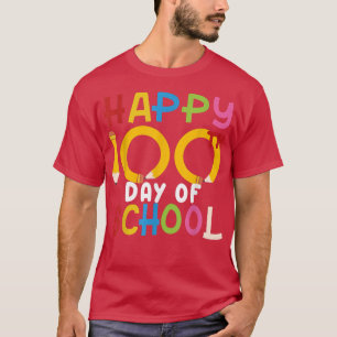 Glückliche 100 Tage Schullehrer Student Kinder T-S T-Shirt