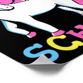 Glückliche 100 Tage Schulmädchen 100. Schultag Poster (Ecke)