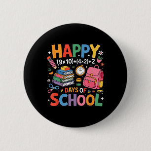 Glückliche 100 Tage Schulmathematik-Gleichung 100. Button