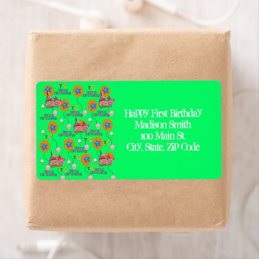 Glückliche 10. Geburtstagsadressen, Grün (Insitu)