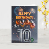 Glückliche 10. Geburtstagskarte Karte (Gelbe Blume)