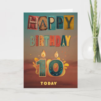 Glückliche 10. Geburtstagskarte Karte