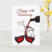 ***GLÜCKLICHE 10. JAHRESkarte*** HUSBAND- ODER EHE Karte (Gelbe Blume)