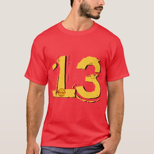 glückliche 13 T-Shirt (Vorderseite)