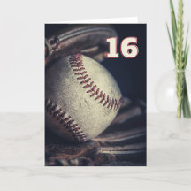 Glückliche 16. Geburtstag Baseball Grußkarte
