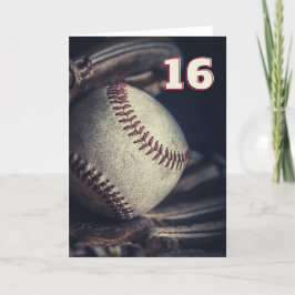 Glückliche 16. Geburtstag Baseball Grußkarte Karte