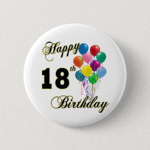 Glückliche 18. Geburtstags-Geschenke Button