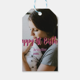 Glückliche 1. Geburtstagskinder Baby Mutter Rot Or Geschenkanhänger