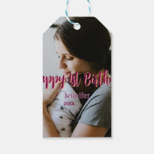 Glückliche 1. Geburtstagskinder Baby Mutter Rot Or Geschenkanhänger