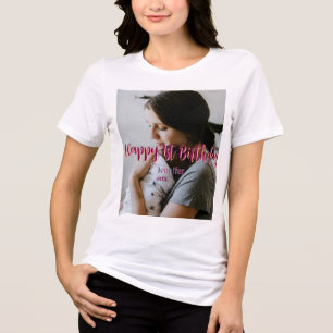 Glückliche 1. Geburtstagskinder Baby Mutter Rot Or Tri-Blend Shirt
