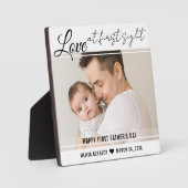 Glückliche 1. Liebe des Vaters am ersten Foto Fotoplatte (Vorderseite)