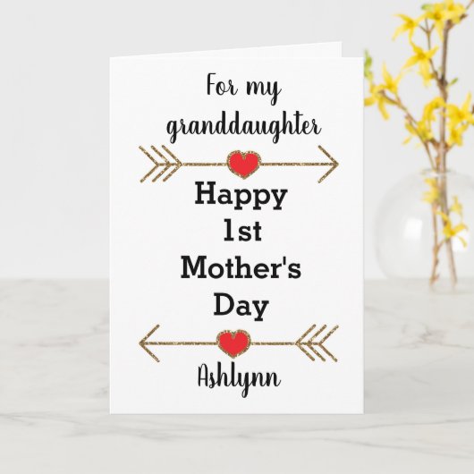 Glückliche 1. Muttertagskleiterin Karte (Gelbe Blume)