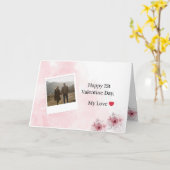 Glückliche 1. Valentinstag Grußkarte Karte (Gelbe Blume)