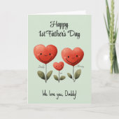 Glückliche 1. Vatertagskarte mit Gedicht, Custom Karte (Vorderseite)