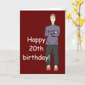 Glückliche 20. Geburtstagskarte Karte (Gelbe Blume)