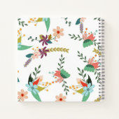 Glückliche 21. farbenfrohe Blume Geburtstag Notizblock (Rückseite)