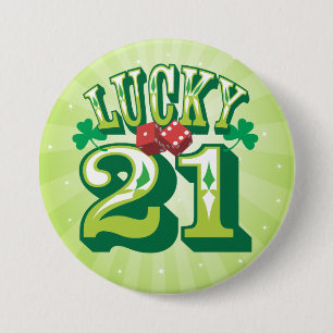 Glückliche 21 - Geburtstags-Knopf-Abzeichen-Butto Button