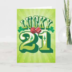 Glückliche 21 Geburtstagskarte Karte