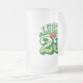 Glückliche 23 Glas-Bier-Tasse Mattglas Bierglas (VorderseiteRechts)