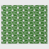 Glückliche 25. Geburtstagsgolfbälle Geschenkpapier (Flach)