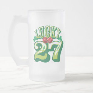 Glückliche 27 Glas-Bier-Tasse Mattglas Bierglas
