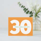 Glückliche 30. Geburtstag Meilenstein Postkarten i (Stehend Vorderseite)