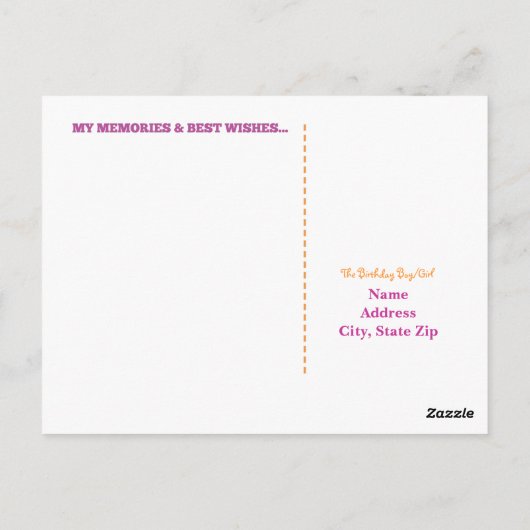 Glückliche 30. Geburtstag Meilenstein Postkarten i (Rückseite)