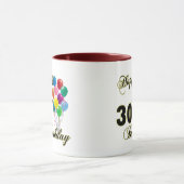 Glückliche 30. Geburtstags-Geschenke und Tasse (Zentrum)