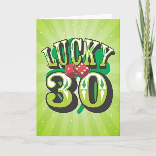 Glückliche 30 Geburtstagskarte Karte (Vorderseite)