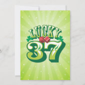 Glückliche 37 - Kundenspezifische Einladung (Rückseite)