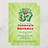 Glückliche 37 - Kundenspezifische Einladung (Vorne/Hinten)