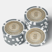 Glückliche 38 Real Poker Chips (Stapel)