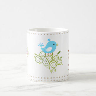 Glückliche 3 Vögel in der Jahreszeit-Tasse Kaffeetasse