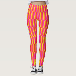 Glückliche 3D-Regenbogen-Kachel-Muster Leggings