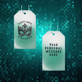 Glückliche 40. Geburtstag Masquerade Maske | Geschenkanhänger