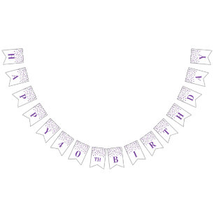 Glückliche 40. Geburtstags-Fahnelila silberner Wimpelkette