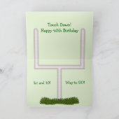 Glückliche 40. Geburtstags-Fußball-Karte Karte (Innenseite)