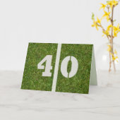 Glückliche 40. Geburtstags-Fußball-Karte Karte (Gelbe Blume)