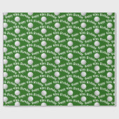 Glückliche 40. Geburtstagsgolfbälle Geschenkpapier (Flach)