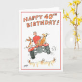 Glückliche 40. Geburtstagskarte Karte (Gelbe Blume)