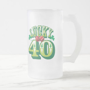 Glückliche 40 Glas-Bier-Tasse Mattglas Bierglas