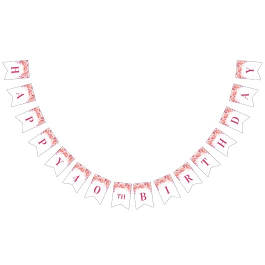 Glückliche 40. wimpelkette (Alle)