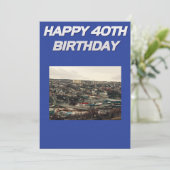 Glückliche 40er Geburtstagskarte Karte (Stehend Vorderseite)