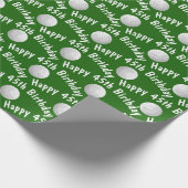 Glückliche 45. Geburtstagsgolfbälle Geschenkpapier (Ecke)